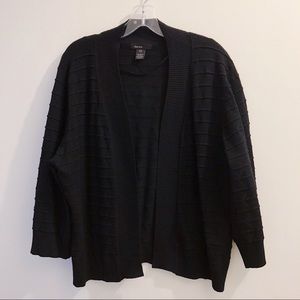 Thesis Textured black sweater shrug plus sized 2x